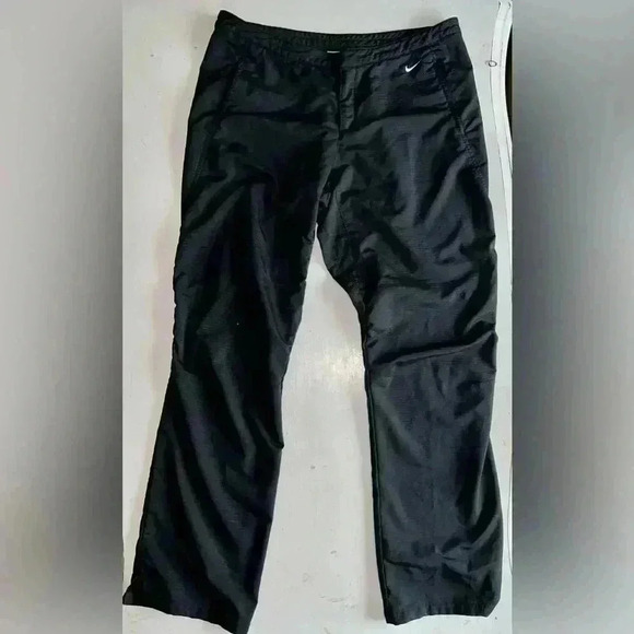 Nike pants, button,zip, ankle slit, mesh back knee - Picture 2 of 9